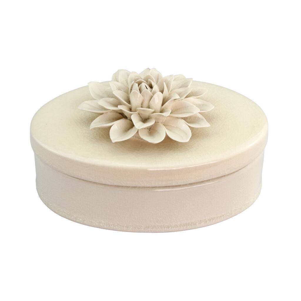 Ivory Oval Flower Box