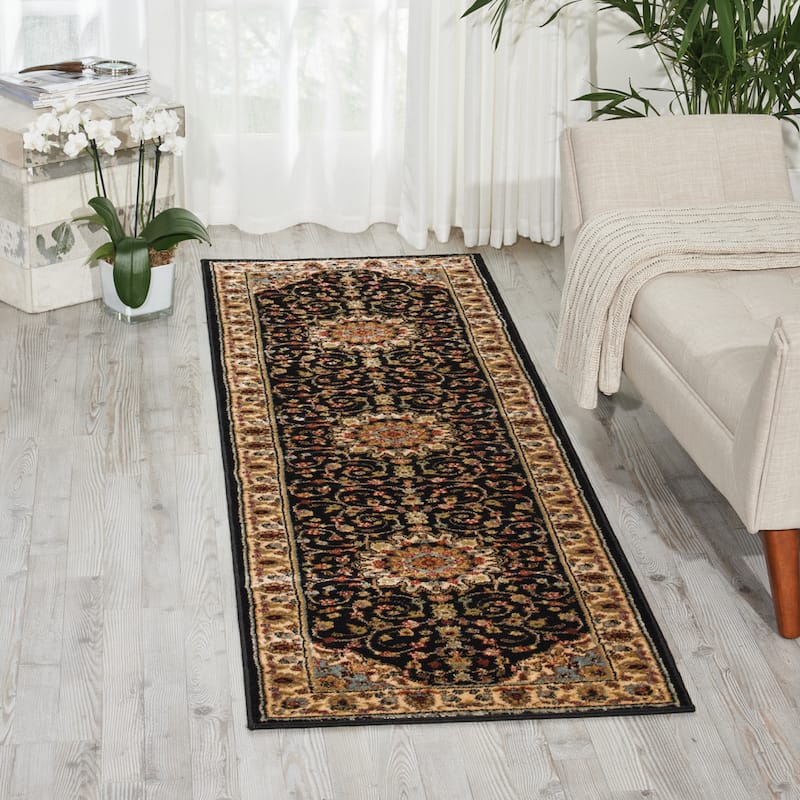 Nourison Delano Traditional Persian Medallion Border Area Rug
