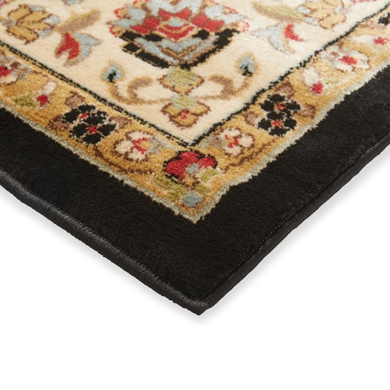 Nourison Delano Traditional Persian Medallion Border Area Rug