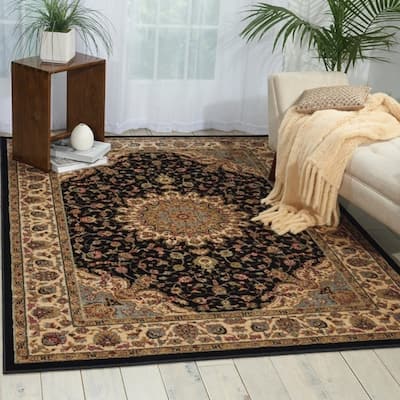 Nourison Delano Traditional Persian Medallion Border Area Rug