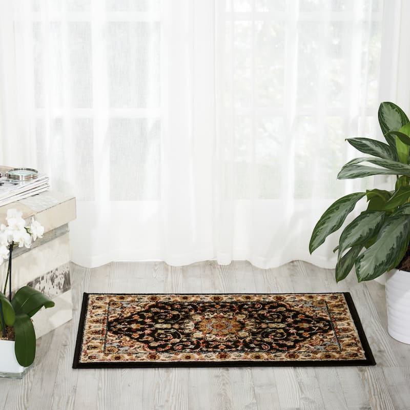 Nourison Delano Traditional Persian Medallion Border Area Rug