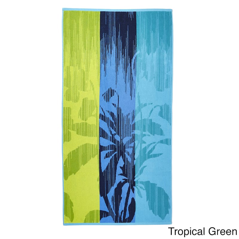 Jacquard Woven Turkish Terry Cotton Beach Towel - Multiple Patterns Available