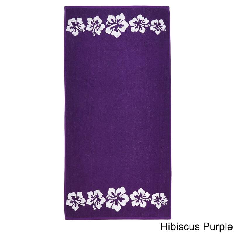 Jacquard Woven Turkish Terry Cotton Beach Towel - Multiple Patterns Available