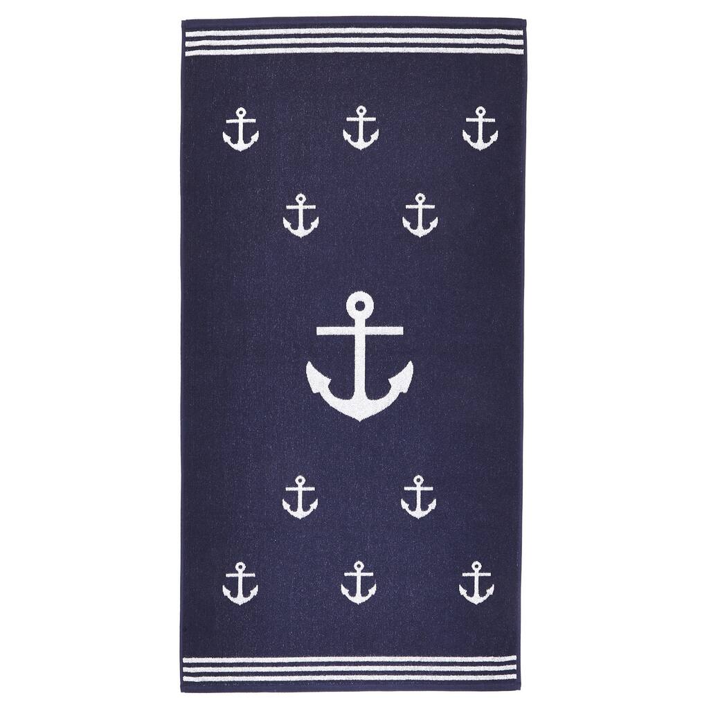 Jacquard Woven Turkish Terry Cotton Beach Towel - Multiple Patterns Available