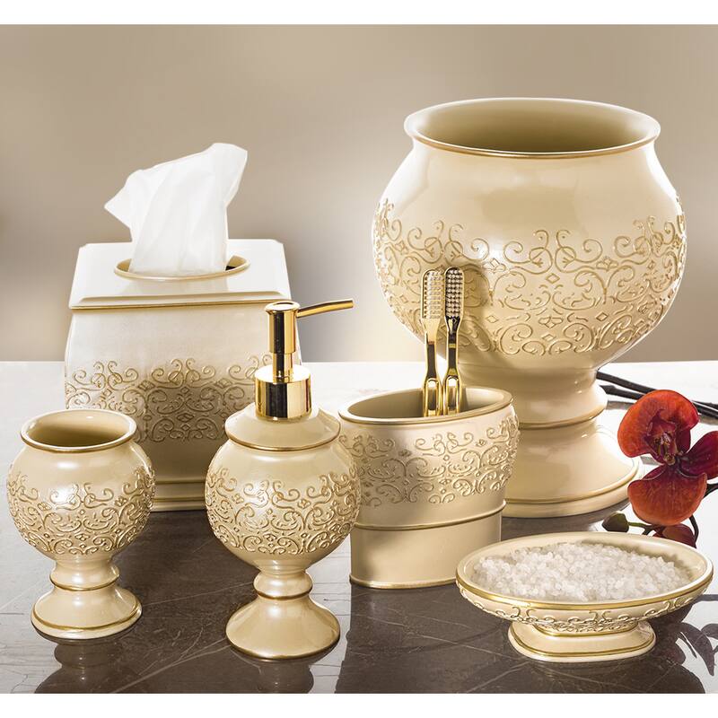 Creative Scents Shannon 6-piece Bath Accessory Set - Beige