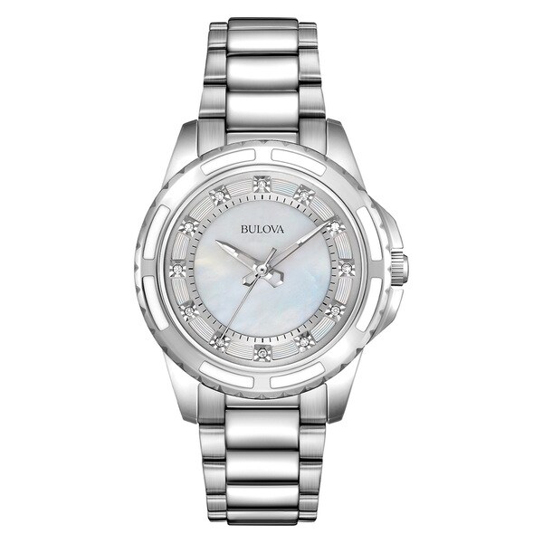 Shop Bulova Women's Silver Stainless Steel Water-resistant Watch - Free 