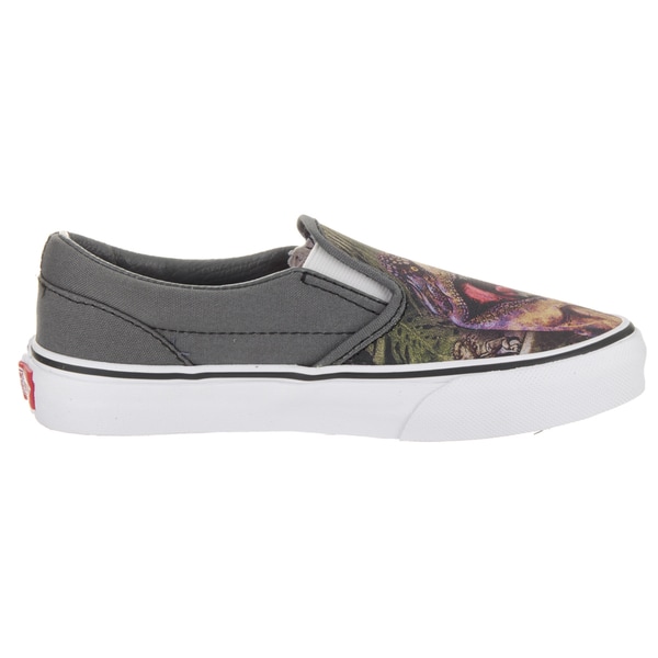 Grey Canvas Classic Slip-on Skate Shoes 