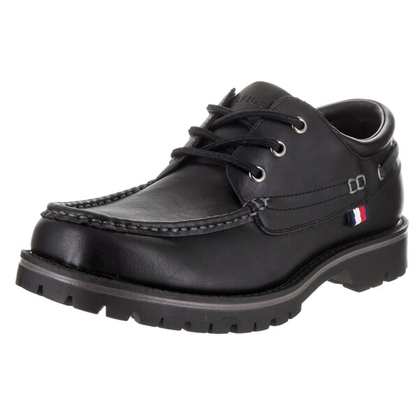 tommy hilfiger black leather shoes