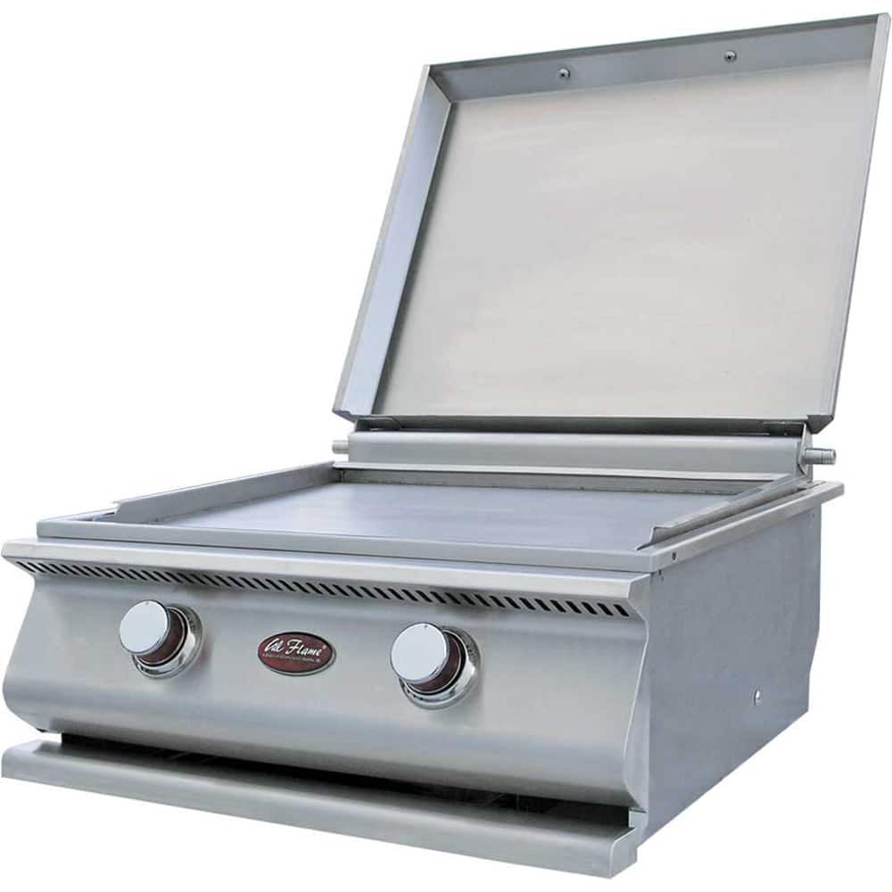 Hibachi Mirror Finished Front Panel Propane Drop-In Griddle Plate Grill