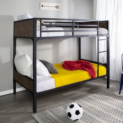 Middlebrook Browning Rustic Wood Twin-over-Twin Bunk Bed