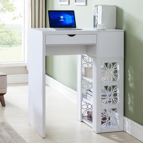 Shop Furniture Of America Dath Contemporary White 35 Inch Standing