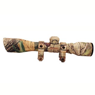 TruGlo Camo 4 x 32 Rifle Scope With Rings and Diamond Ballistic Reticle