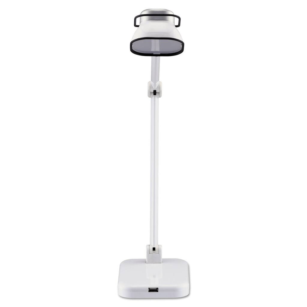 BLACKDECKER PureOptics Elate Dual-Arm LED Desk Light 2 Prong 21 inches White