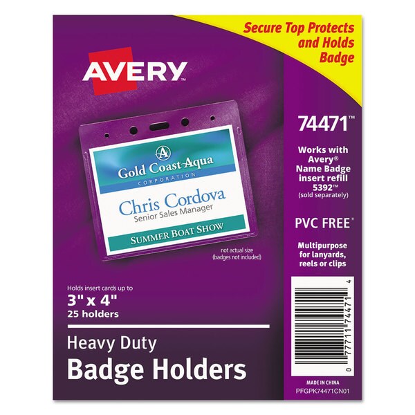 1 x 3 Inches Juvale 12-Pack Clear Blank Employee Name Tag Badge Holders