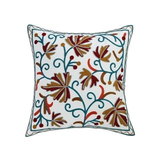 Peking Handicraft 24DN162BC24OB Zebra Oblong with Tassels Embroidered Pillow 95% Ramie 5% Cotton 