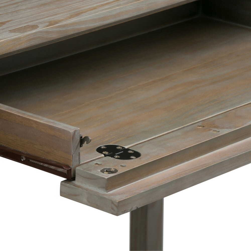 WYNDENHALL Brinkley SOLID ACACIA WOOD Modern Industrial 48 inch Wide Small  Desk - On Sale - Bed Bath & Beyond - 32790764