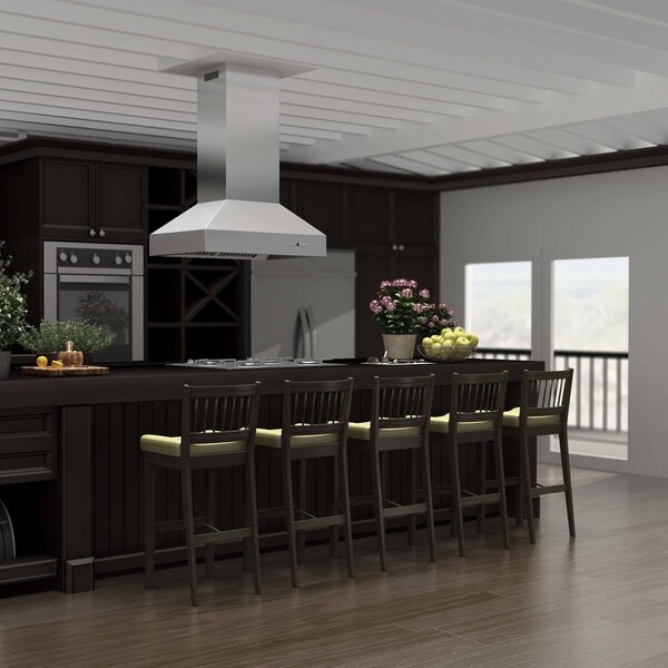 ZLINE 48-inch 1200 CFM Island Mount Stainless Steel Range Hood