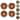 Cove Spacedye Multi Round Chair Pads (Set of 4)