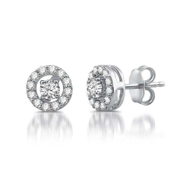 Sterling Silver 1 2 Ct Tdw Diamond Stud Plus Earrings In Sterling Silver 1 2 Ct Tdw Diamond Stud Plus Earrings In