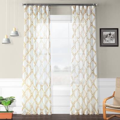 Buy Gold Sheer Curtains Drapes Online At Overstock Our Best