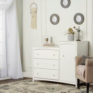 Dream on Me Providence White Wood Chest Combo