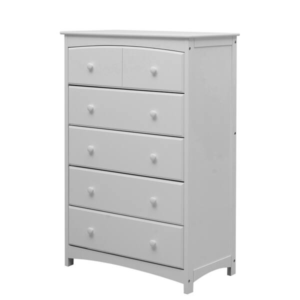 slide 1 of 1, Dream on Me Freeport White Wood Contemporary 5-drawer Chest