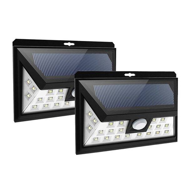 24 Led Outdoor Motion Sensor Solar Lights Set Of 2 Overstock 13880239