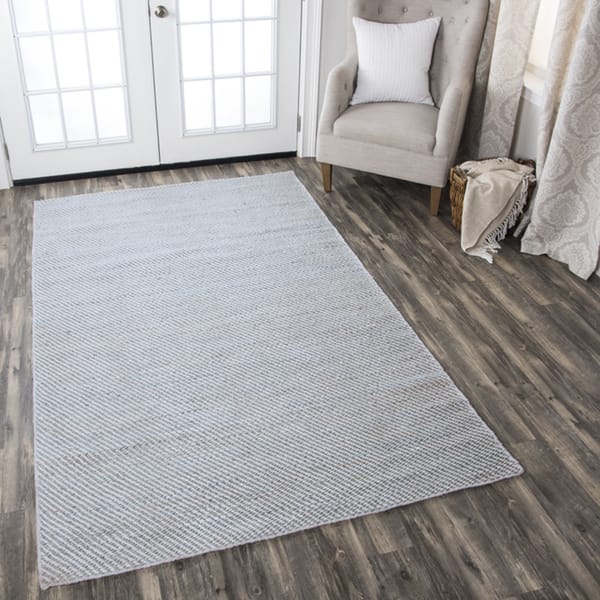 Alora Decor Harlem Reversible Stripe Hand-woven Wool Blend Rug - Grey 2'6" x 8' Runner