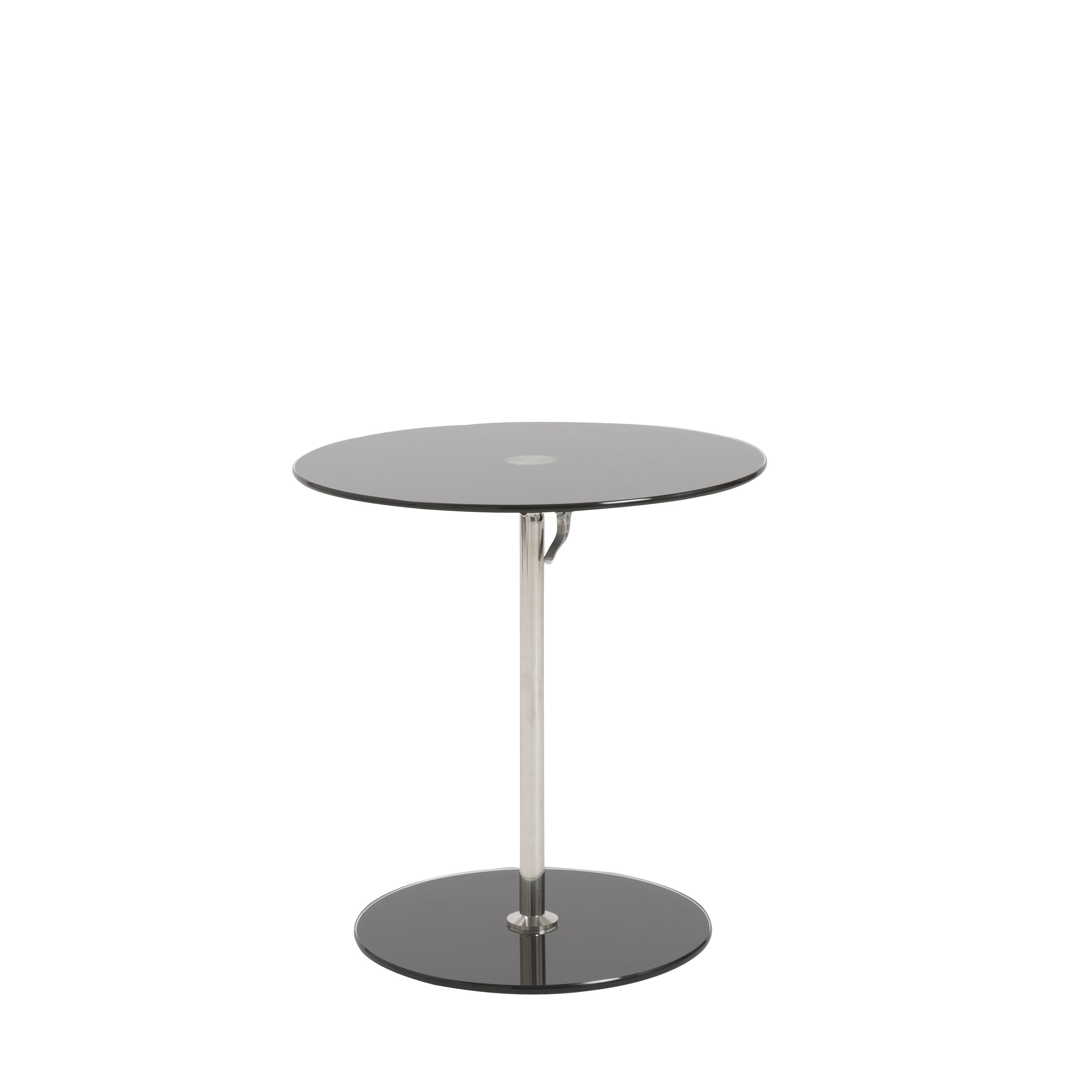 Shop Euro Style Radinka Black Glass And Stainless Steel Base Round Side Table Overstock 13882334