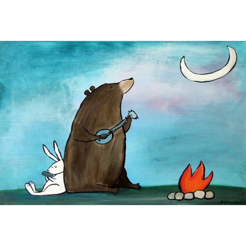 Marmont Hill - 'Campfire Songs' by Andrea Doss Painting Print on Wrapped Canvas - Multi-Color