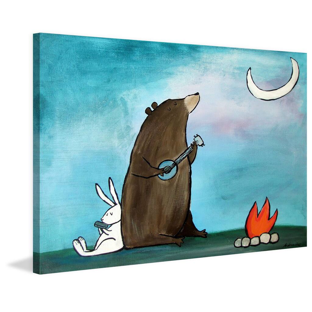 Marmont Hill - 'Campfire Songs' by Andrea Doss Painting Print on Wrapped Canvas - Multi-Color