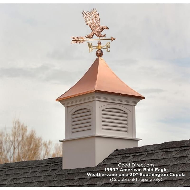American Bald Eagle Pure Copper Weathervane by Good Directions