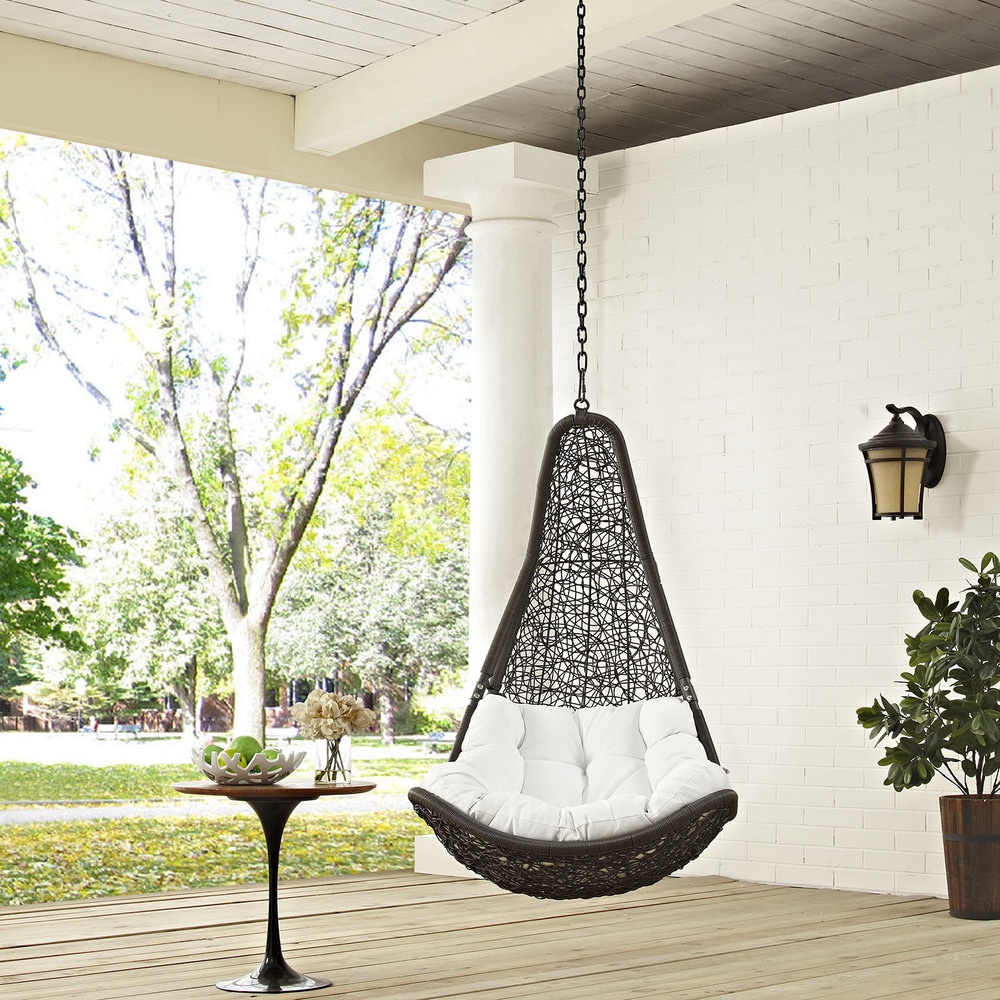 swing chair hanging from ceiling