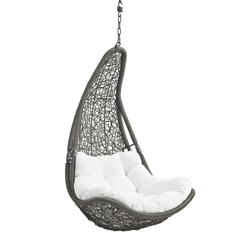Abate Outdoor Patio Swing Chair - White
