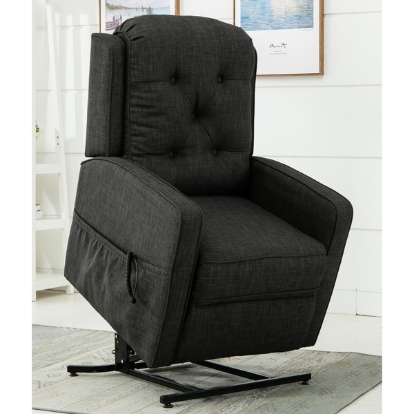 Parry Charcoal Track Arm Lift Chair by Greyson Living
