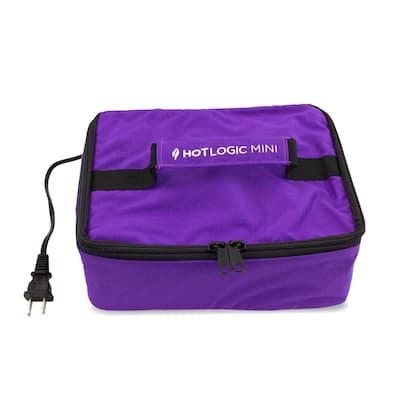 HOTLOGIC Food Warming Tote, Lunch Bag 120V, Purple