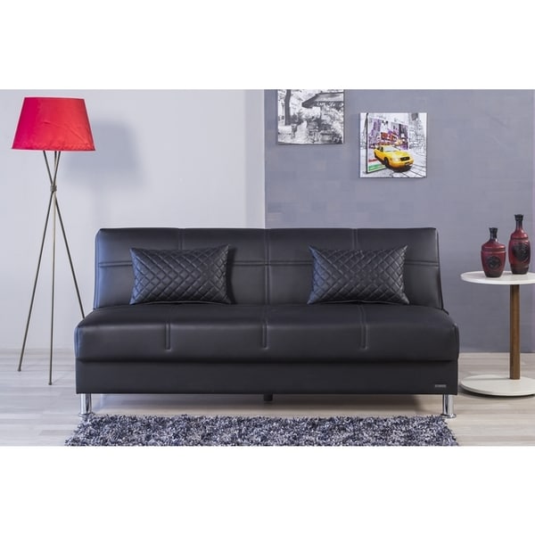 Eco Rest Contemporary Faux Leather Sleeper Sofa Free Shipping Eco Rest Contemporary Faux Leather Sleeper Sofa