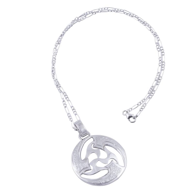 Handmade Sterling Silver 'Universe in Motion' Necklace (Peru)