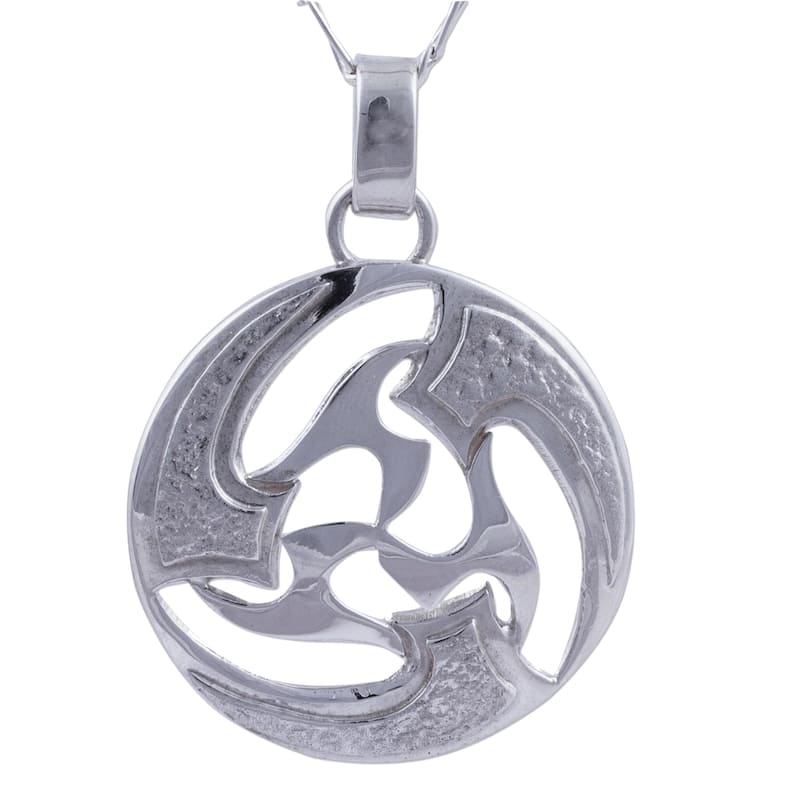 Handmade Sterling Silver 'Universe in Motion' Necklace (Peru)