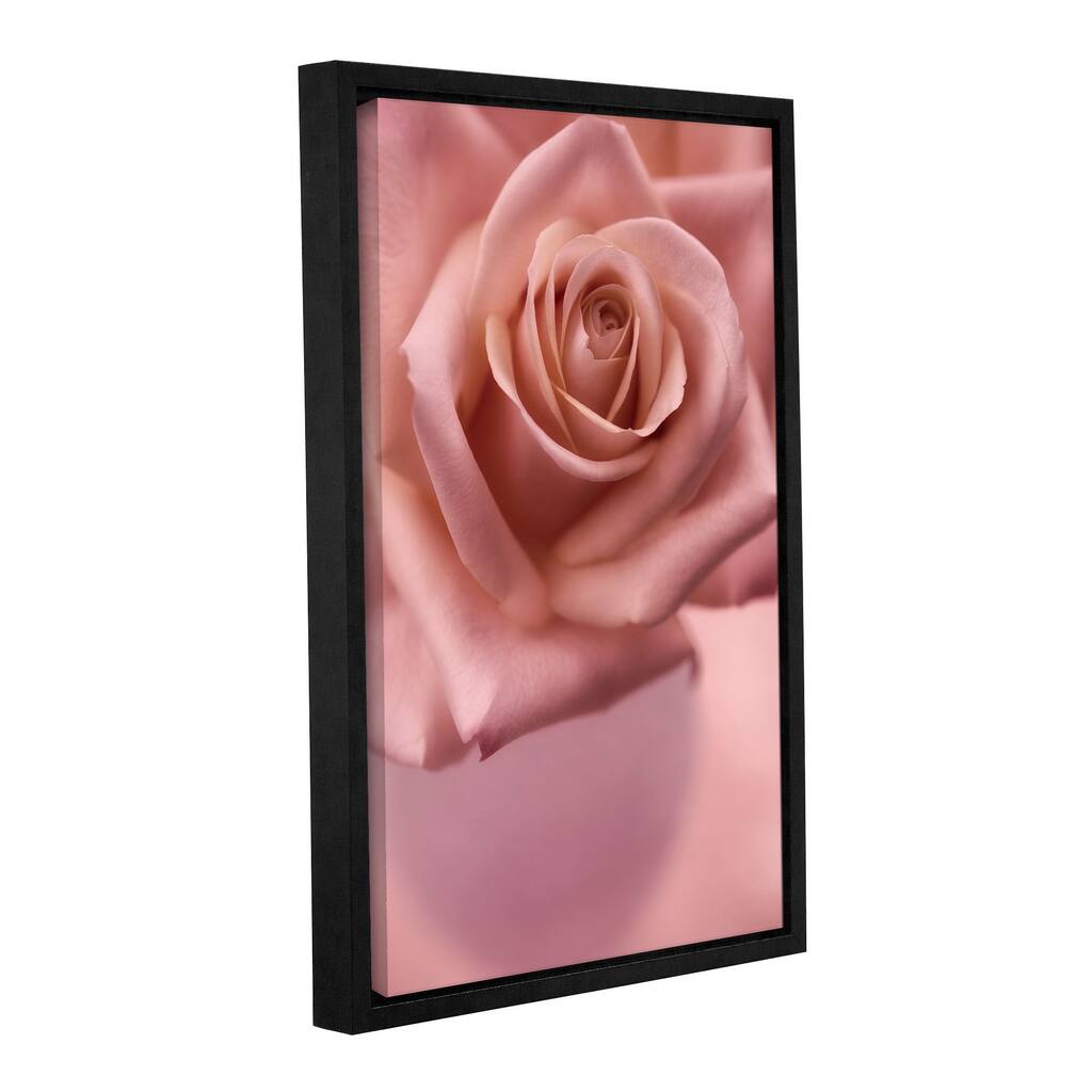 Cora Niele's ' Glam Rose' Gallery Wrapped Floater-framed Canvas