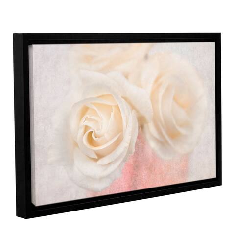 Cora Niele's ' Eustoma Light Airy' Gallery Wrapped Floater-framed Canvas