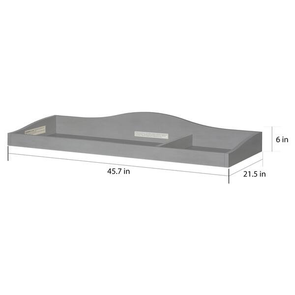 Evolur Fully Assembled Changing Tray, Strom Grey