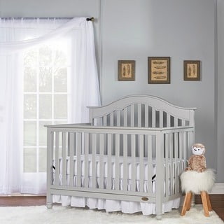 Dream On Me Charlotte Wood Grey 5-in-1 Convertible Crib