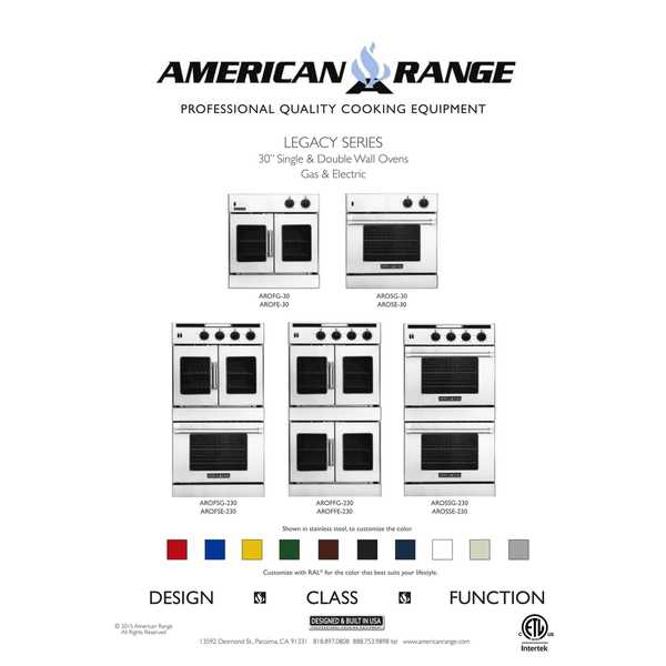 Shop American Range Legacy 30 Inch Double French Door Gas Wall