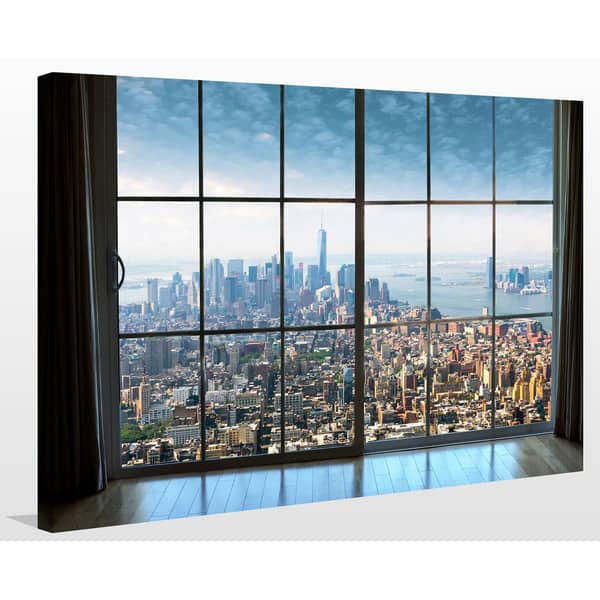 Shop New York City Window Giclee Print Canvas Wall Art Overstock 13913506