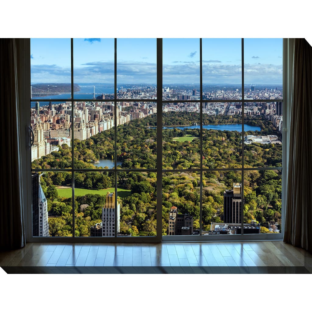 "New York Central Park I Window" Giclee Print Canvas Wall Art
