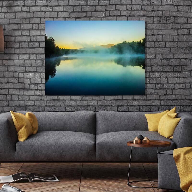 "Julian Price Lake in the Blue Ridge Mountains" Giclee Print Canvas Wall Art