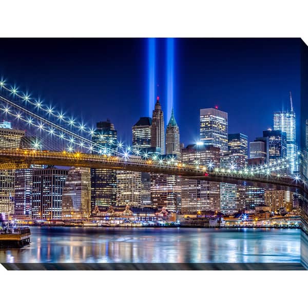 Shop World Trade Center Lights Over Manhattan Giclee Print Canvas Wall Art Overstock 13913739
