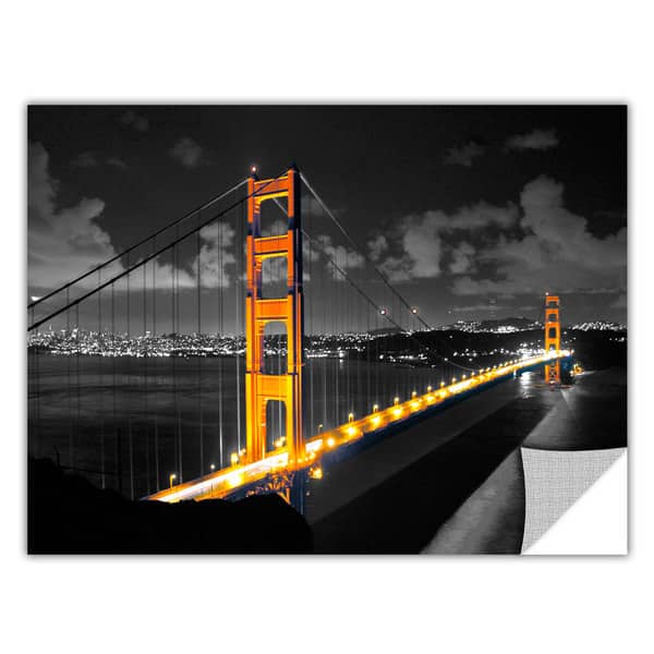 ArtWall Revolver Ocelots San Fransisco Bridge I Art Appeelz Removable Graphic Wall Art 16 x 24 