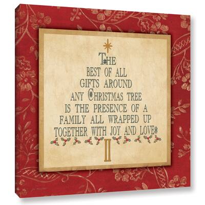 Jo Moulton's 'Best Christmas Gifts' Gallery Wrapped Canvas - Brown